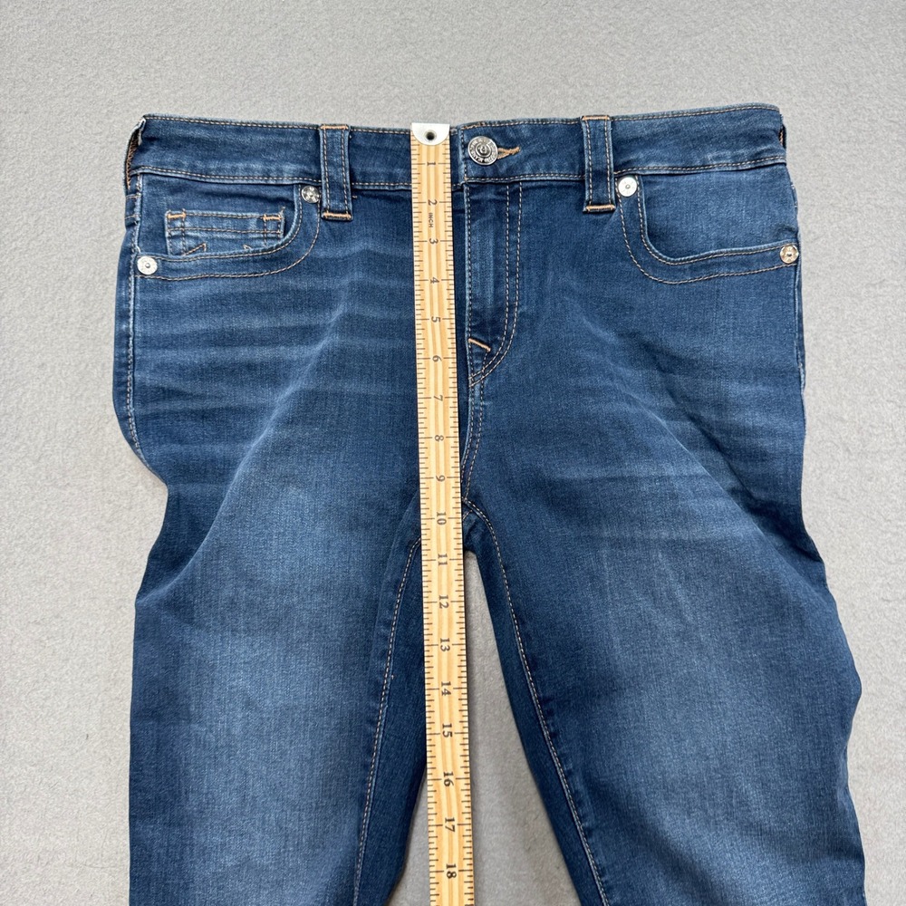 True Religion Jeans Women's 32 Blue Denim Halle Mid Rise Super Skinny Slim Fit - Picture 5 of 6